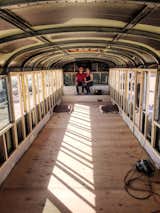 A peek inside once the bus before the layout is built.

  Photo 5 of 15 in A 320-Square-Foot School Bus Becomes an Airy Abode For a Family of Five