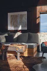 The built-in sofa was designed to be very functional. The base has storage capacity, and the mattress is the size of a single bed for an extra guest. Plus, industrial-grade foam and fabric ensure the cushions will hold up to wear and tear. 