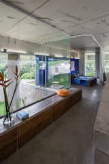 The bedroom on the upper level can be partitioned off with a curtain for privacy.