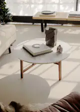 A coat of Microtopping covers the existing concrete floor for a consistent finish.