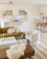 The new separation between rooms creates a cozy nook for Brit’s office space in the corner.