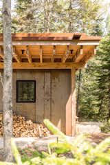 The firm wanted the materiality of the cabin to be "in harmony with the site," says Shaw. "So, that over time, the building could weather gracefully and the site around it would change, and they would do so in tandem."