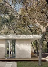 Designer Matt Garcia designed this 540-square-foot ADU to accompany a musician’s 1960s ranch-style home in Austin, Texas. Due to the size of the lot—about an acre—Garcia could have designed something twice as big. Instead, he accepted the challenge of keeping it small to achieve the right scale.&nbsp;