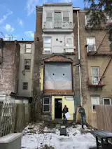 During: The architects stripped everything away to get down to the original façade.