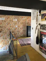 Before: Much was done to preserve the midcentury character of the ceiling.