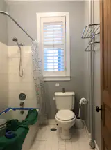 Before: The couple updated the finishes in the bathroom as well.