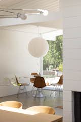 The client’s own Herman Miller chairs were placed with a Knoll tulip table and Hay pendant.
