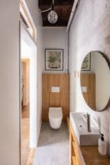 A petite en-suite bathroom was added to the guest room.