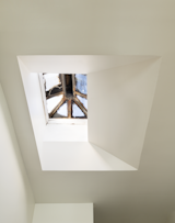 The original skylight was kept.