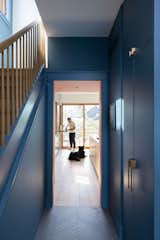 Streamlined trim, brass closet handles by BB Sweden, and a "gradation