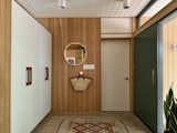 In the entry, Sherwin Williams "Rocky River