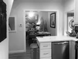 Before: Kevin opened up this space to create a bigger kitchen.