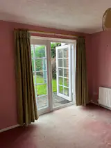 Before: Previously, there were only these double glass doors to the backyard.