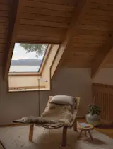 Kirsten enjoys using the lofted flex space for yoga and meditation.
