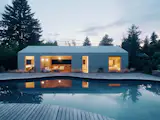 The couple built the pool house with Helland Architecture and contractor McFadin Design-Build beginning in 2024, for a total budget of $261,723. "From a budget and a finish standpoint, we knew that we were going to rent it, and that's how we were paying for it,