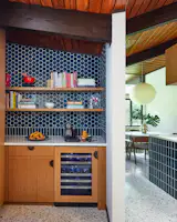 The tile continues in the pantry.