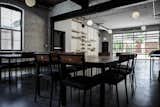 steel supports were conserved and painted and original brick walls were preserved and white-washed