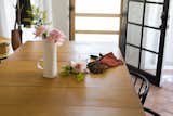 Kitchen table doubles as work space