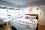 Bedroom, Bed, Chair, Ceiling Lighting, Medium Hardwood Floor, Wardrobe, and Wall Lighting  Photos from TRIANGLE FLAT