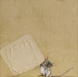 Hang Tight
I love exploring new mediums and surfaces this little mouse is holding up raw linen canvas creating a fun environment on a background of polished plaster! 

Mixed Media 11" x 11" Birch Panel $325  Photo 4 of 8 in Down To Earth by Tricia George