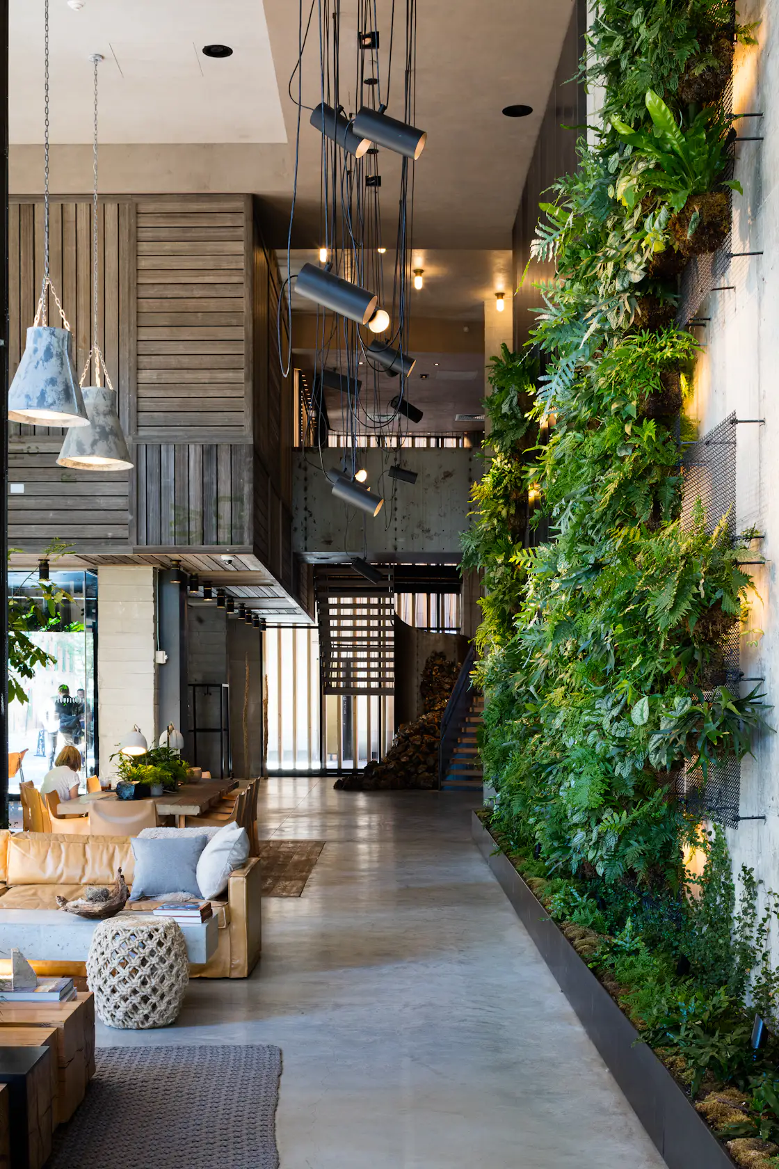 Check Out This Brooklyn Hotel's Dramatic Living Wall Installation - Dwell - High-End Apartment Living Wall Installation Services