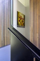 Hallway A custom steel and glass guardrail is built from careful detailing and restraint.  Photo 7 of 10 in An Incredible Forest Home Leaps Over a Ravine