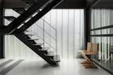 Staircase, Metal, and Metal  Staircase Metal Photos from A Fantastic Renovation in Belgium Rescues a Bauhaus-Inspired Home