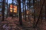 Outdoor, Woodland, Trees, and Slope  Photo 4 of 8 in Camp in Style at This Trio of Cedar-Clad Cabins in Minnesota