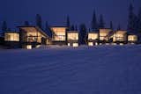 Exterior, Metal Roof Material, Glass Siding Material, Wood Siding Material, Cabin Building Type, and House Building Type  Photos from These Contemporary Lake Tahoe Chalets Have Ski-In, Ski-Out Access