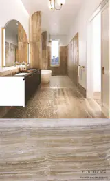 This luxurious bathroom features Silver Travertine stone which contrasts well against light and dark fixtures & fittings.

Silver travertine is a remarkable stone that combines light greys with abundant beige/cream tones.

Find the perfect stone for your bathroom design today: http://www.egmcorp.com/travertine/silver-travertine