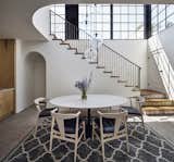 Dining room with south facing windows above