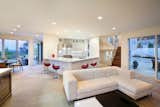 Living Room, Porcelain Tile Floor, Sectional, Recessed Lighting, and Sofa  Photo 6 of 12 in Hillsborough Hillside Home by DNM Architecture