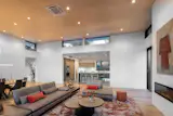A brief pause for a view of the living space and adjacent kitchen