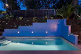 The swimming pool with privacy from the road