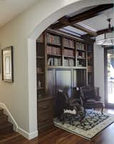 Office, Library Room Type, Bookcase, Storage, Chair, Shelves, Lamps, and Medium Hardwood Floor Library  Photo 17 of 20 in Rustic elegance by Catherine Canfield