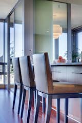 Stools from A.Rudin sit at the kitchen island.