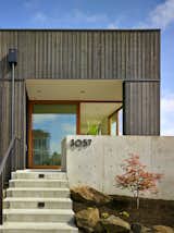 Front Yard, Slope, Trees, Boulders, Hardscapes, Concrete, Side Yard, Doors, Exterior, and Sliding  Doors Boulders Concrete Photos from BLK_LAB