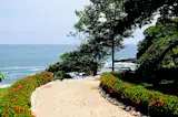 Garden and Pacific Ocean