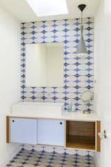 Bath Room, Stone Counter, Ceramic Tile Floor, Ceramic Tile Wall, Vessel Sink, and Pendant Lighting  Photo 8 of 10 in Buena Vista by Risa Boyer Architecture
