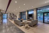 The main living area provides an open living concept and views to the mountains beyond. 