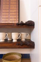 Details of the carved wood shelves