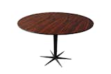 Wire Dining Table - RAL Black / Palissandro
