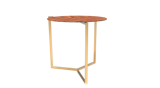 Ypsilon Side Table - Brass / Ironwood