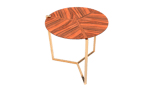 Ypsilon Side Table - Brass / Ironwood