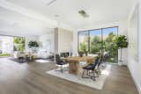 Dining Area with Double Sided Fireplace and Fleetwood Windows