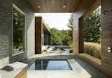 Outdoor, Small, Hot Tub, Shower, Trees, Shrubs, Small, and Side Yard  Outdoor Hot Tub Side Yard Photos from simple