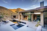 Outdoor, Back Yard, Desert, Hardscapes, Small Pools, Tubs, Shower, Boulders, Salt Water Pools, Tubs, Shower, Concrete Pools, Tubs, Shower, Standard Construction Pools, Tubs, Shower, Small Patio, Porch, Deck, and Concrete Patio, Porch, Deck  Kevin B Howard Architects’s Saves from Desert Mountain Home