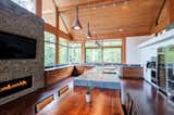 Kitchen, Pendant Lighting, White Cabinet, Ceiling Lighting, Refrigerator, Wine Cooler, and Wall Oven  Photo 7 of 7 in Brecksville Residence by Dimit Architects