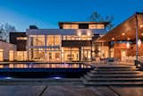 Outdoor, Large Pools, Tubs, Shower, Back Yard, Hanging Lighting, and Large Patio, Porch, Deck  Photo 8 of 12 in Bentleyville Residence by Dimit Architects