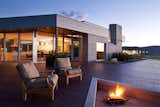 Clark & Chapin Architects, Buffaloe House, North Patio at Sunset